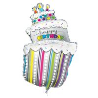 Polka Dots Birthday Cake 28in SuperShape Balloon
