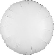 White Round 18in Solid Mylar