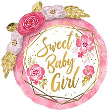 Baby Girl Floral Geo 27in SuperShape Balloon