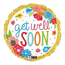 Get Well Flowers 18in Mylar Balloon