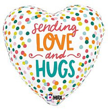 Sending Love and Hugs 18in Mylar Balloon