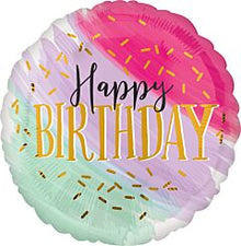 Pastel Sprinkles Birthday 18in Mylar Balloon