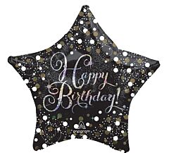 Sparking Birthday Star 28in SuperShape Balloon