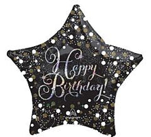 Sparking Birthday Star 28in SuperShape Balloon