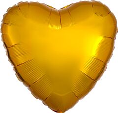 Gold Heart 18in Solid Mylar