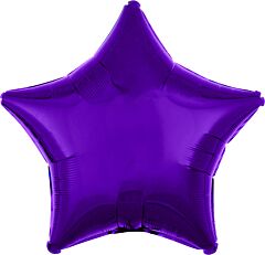 Purple Star 18in Solid Mylar