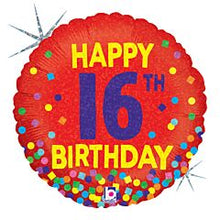 Red Confetti 16 18in Mylar Balloon