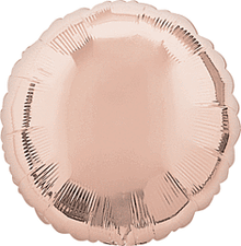 Rose Gold Round 18in Solid Mylar