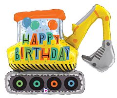 Happy Birthday Construction 31in SuperShape Balloon