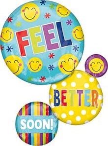 Feel Better Soon Cluster 28in SuperShape Balloon