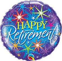 Happy Retirement Color Burst 18in Mylar Balloon