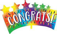 Congrats Star Banner 34in SuperShape Balloon
