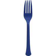 Navy Blue Premium Plastic Forks 20ct