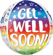 Get Well Soon 15in Orbz SuperShape Balloon