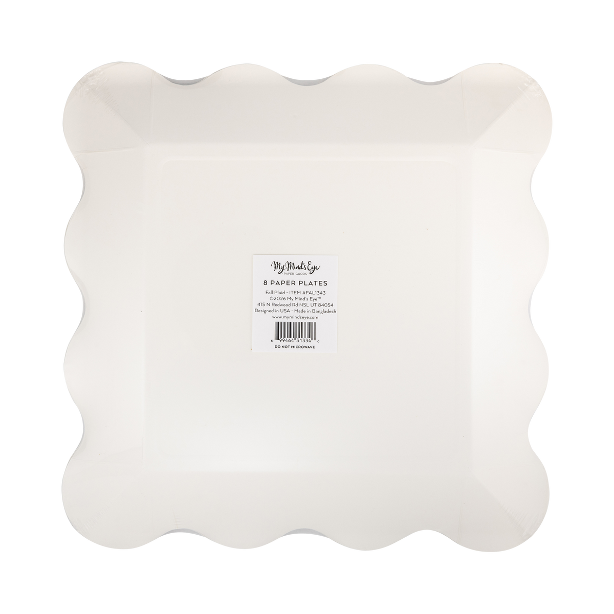 Black Fall Plaid 10" Plate