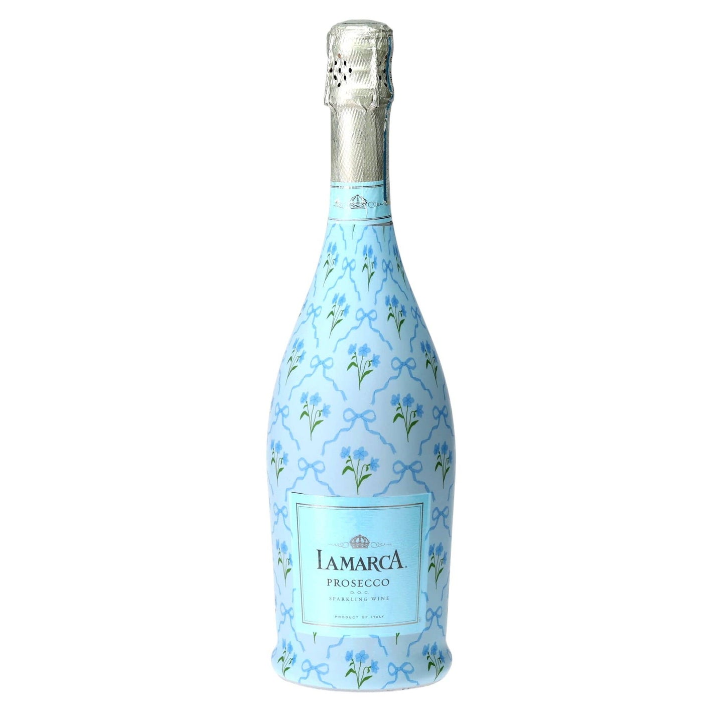 Beau Bottle Blue Bows and Blossoms - Prosecco Collection
