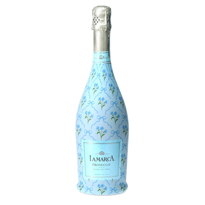 Beau Bottle Blue Bows and Blossoms - Prosecco Collection