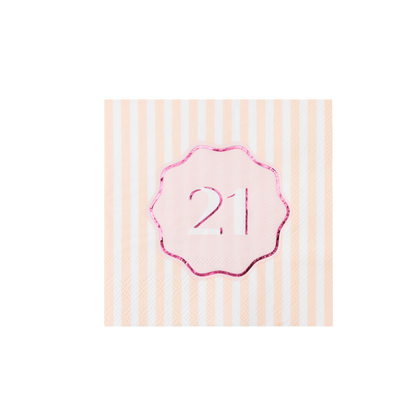 21ST BIRTHDAY COCKTAIL NAPKINS