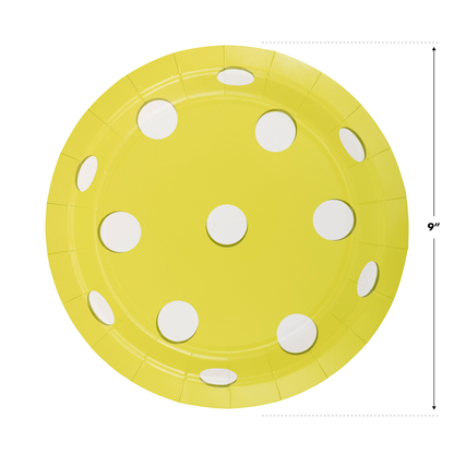 Pickleball 9in Paper Plates 8ct