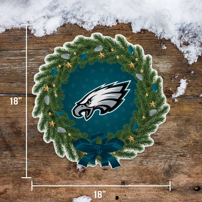 NFL Football Philadelphia Eagles Wreath Shape Cut Pennant
