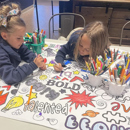 Positive Affirmations Coloring Tablecloth | Kids Activity