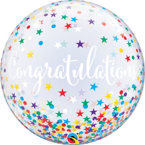 #562 Congratulations Confetti Stars 22in Balloon