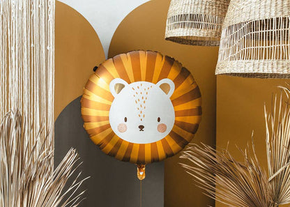 #628 Lion Round Foil Balloon 23 in.