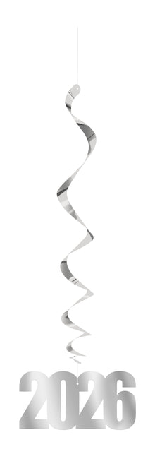 2026 Large 32in Hanging Swirl Decorations 3ct