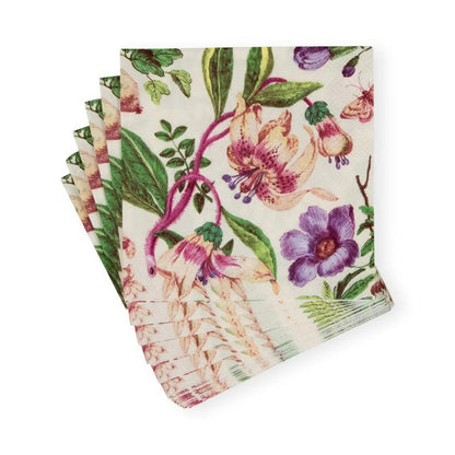 Porcelain Blooms Ivory Cocktail Napkins 20ct