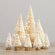 Frosted Cream Bottle Brush Sisal Trees (Bag of 8)
