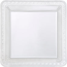 Clear Square Decorative Plastic Plates