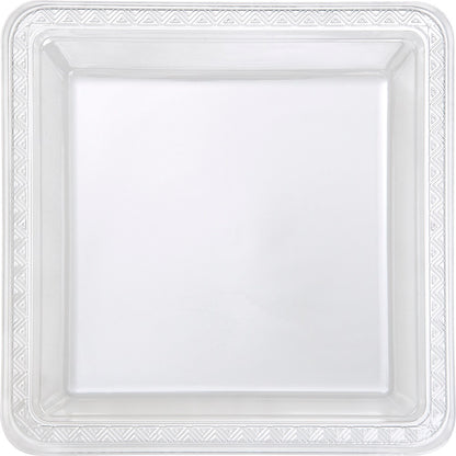 Clear Square Decorative Plastic Plates