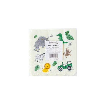 Safari Cocktail Paper Napkins 18ct