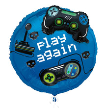 Gamer Birthday Play Again 25in Mylar Balloon
