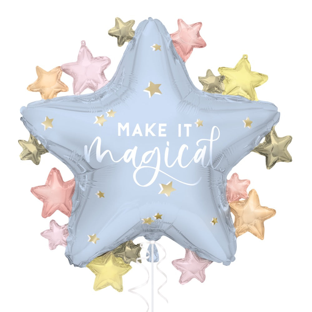 Dainty Unicorn Star Shaped 22in Mylar Balloon