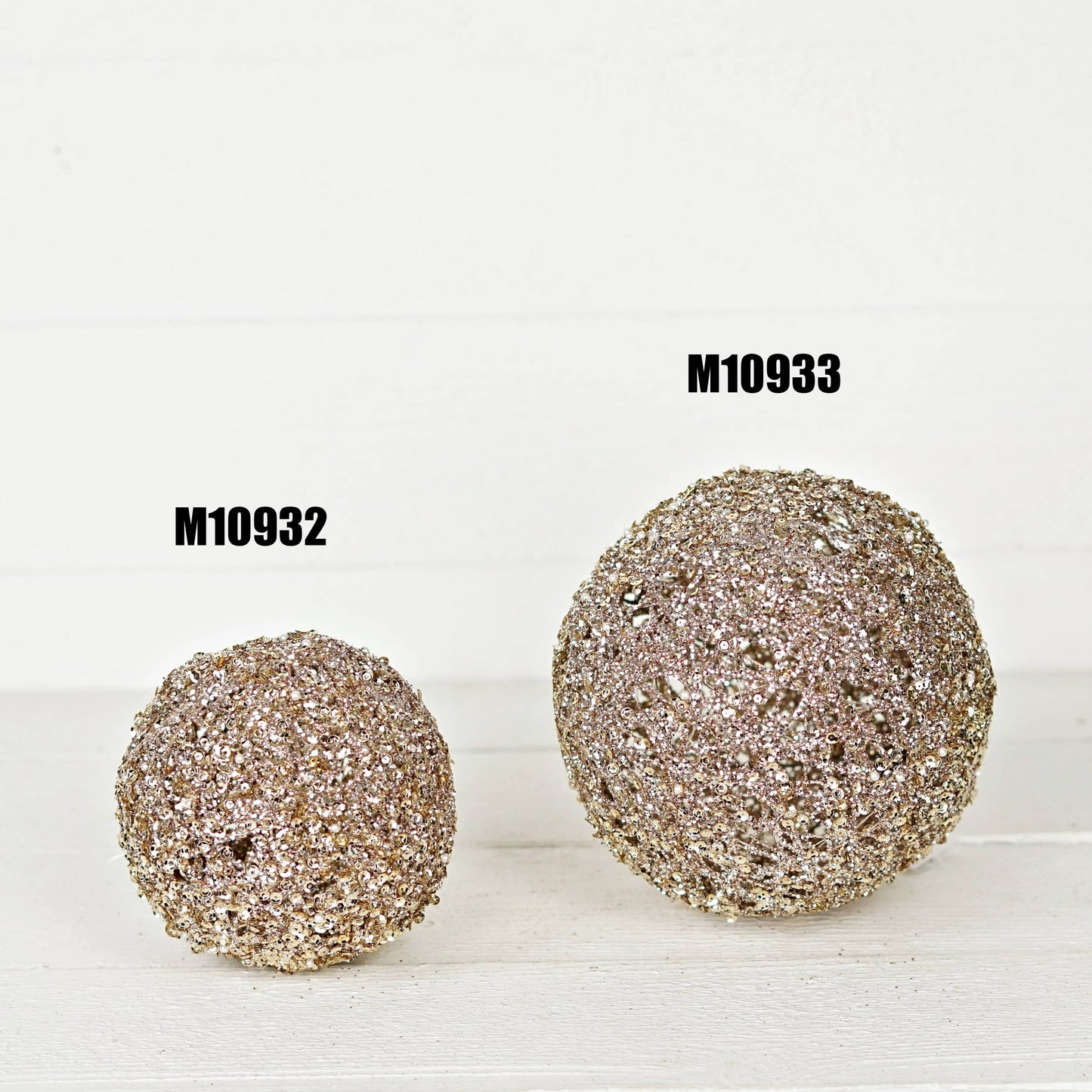 Metalic Glittered Ball-Champaign gold