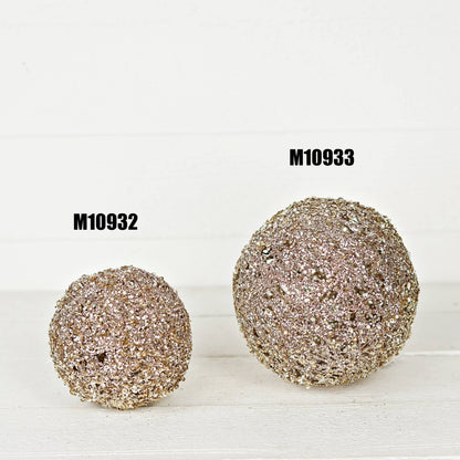 Metalic Glittered Ball-Champaign gold