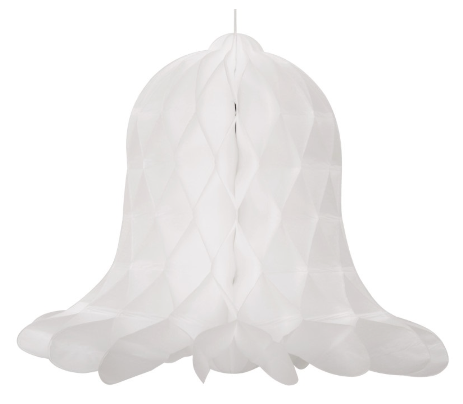 White Bells Honeycomb Decoration 9in 3ct