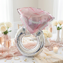 Pink Engagement Ring Foil Balloon