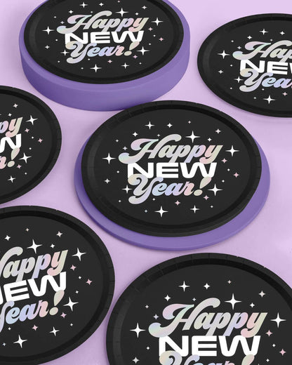 2024 NYE Foil Party Plates 10ct