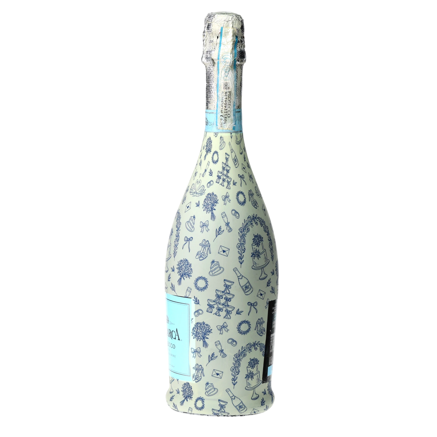 Beau Bottles Blue Wedding Toile- Prosecco Collection