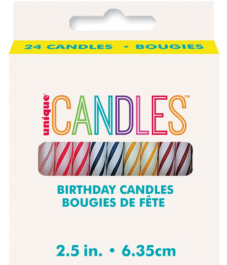 Multicolor Birthday Candles 24ct