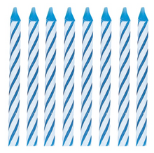 Blue Spiral Birthday Candles 24ct