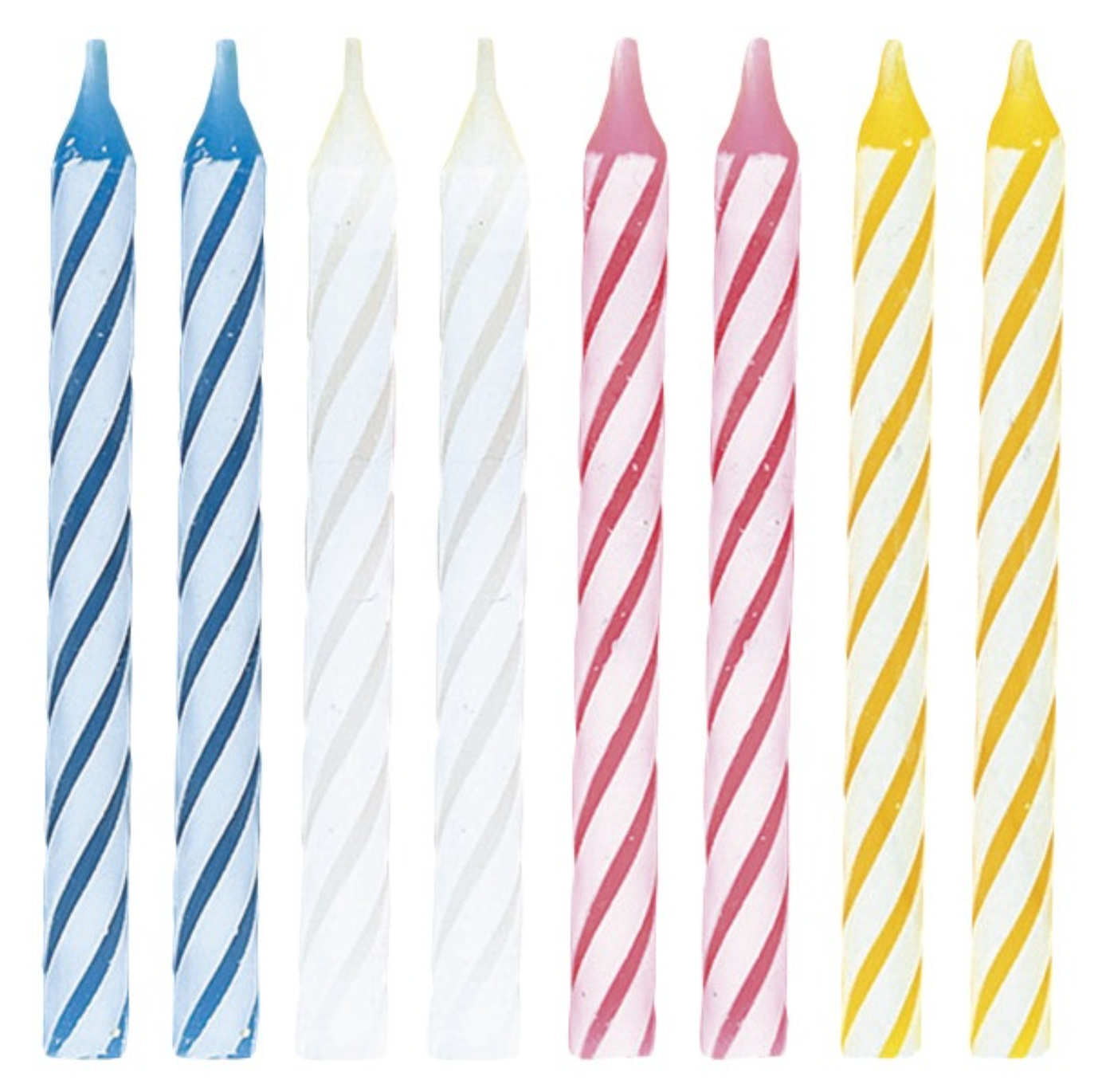 Multicolor Spiral Birthday Candles 24ct