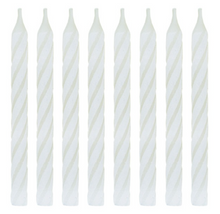 White Spiral Birthday Candles 24ct