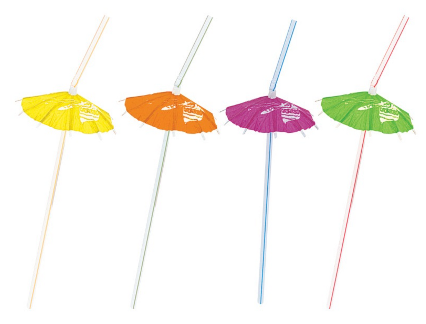Luau Umbrella Straws 6ct