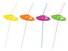 Luau Umbrella Straws 6ct
