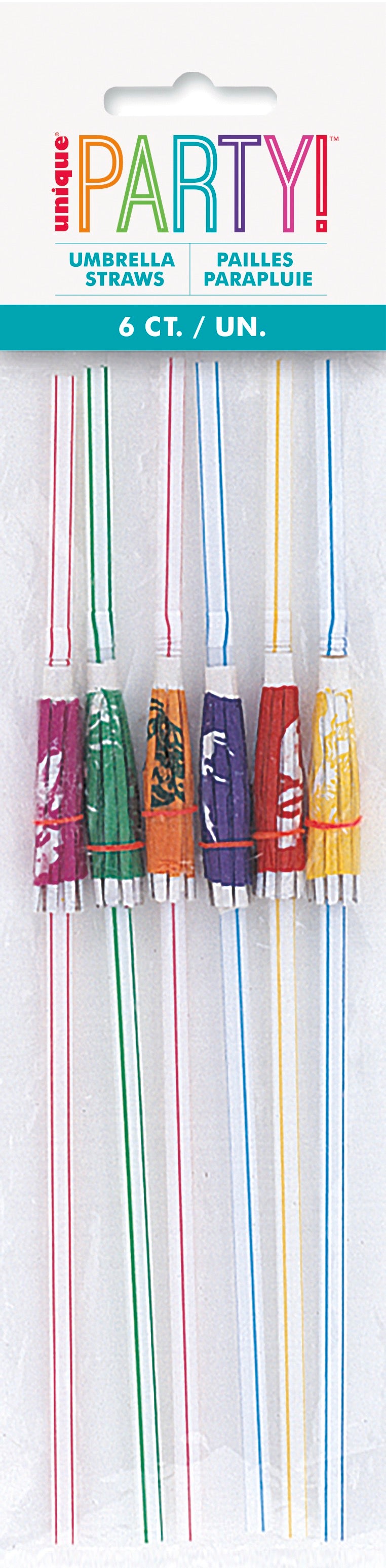 Luau Umbrella Straws 6ct
