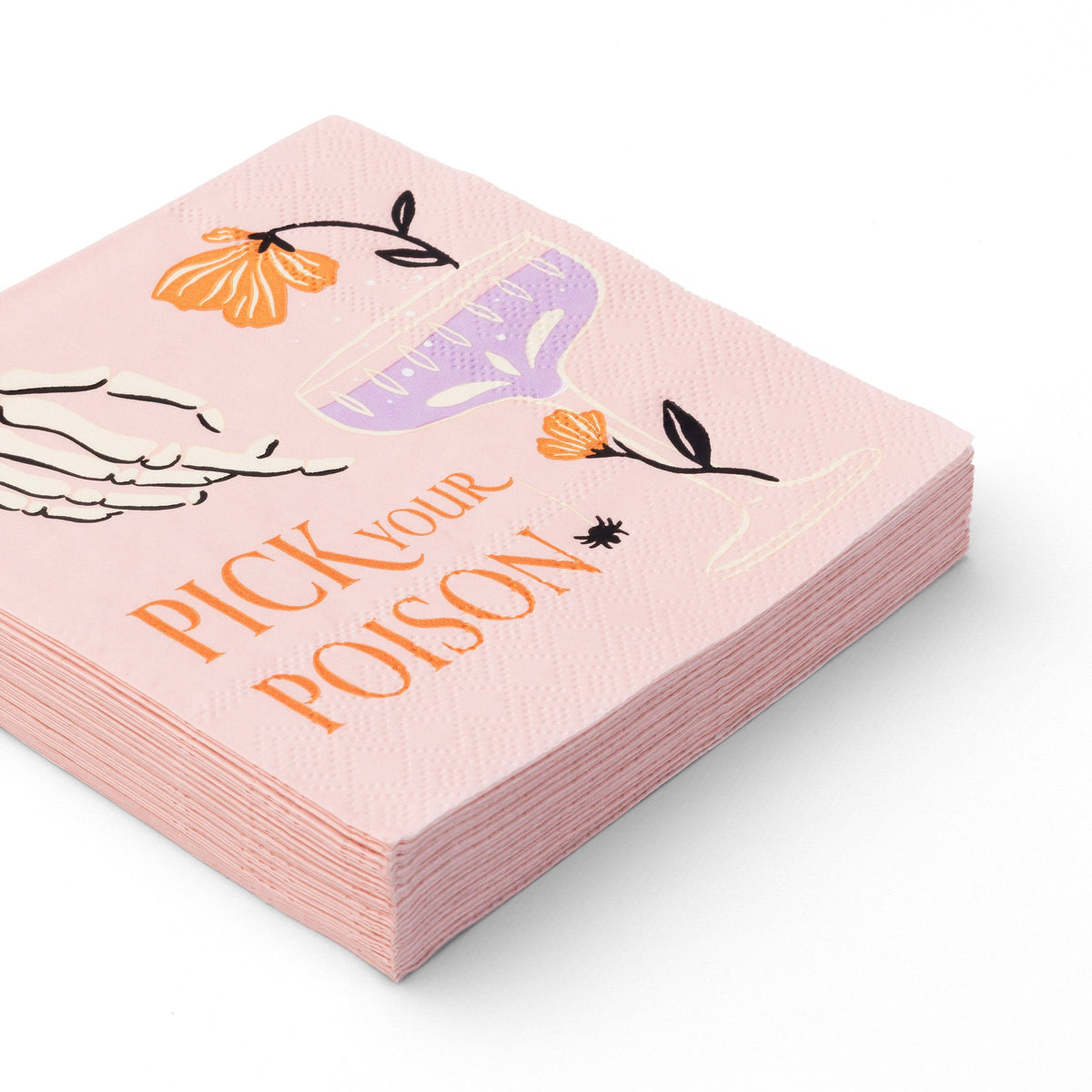 Floral Skulls Halloween Cocktail Napkins (Set of 20)