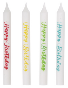 Assorted Happy Birthday Birthday Candles 8ct
